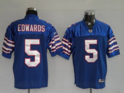 Jerseys Factory Cheap Bills #5 Trent Edwards Baby Blue Stitched