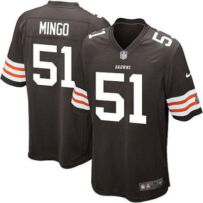 Jerseys Factory Cheap Nike Browns #51 Barkevious Mingo Brown Tea