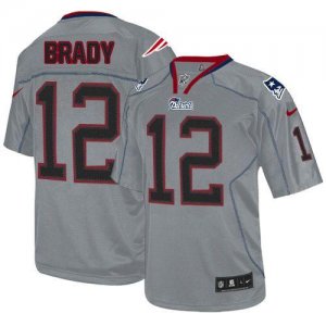 Jerseys Factory Cheap Nike Patriots #12 Tom Brady Lights Out Gre