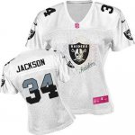 Jerseys Factory Cheap Nike Raiders #34 Bo Jackson White Women's