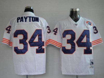 Jerseys Factory Cheap Mitchell & Ness Bears #34 Walter Payton Wh