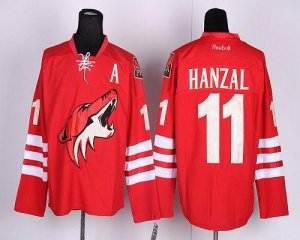 Jerseys Factory Cheap Coyotes #11 Martin Hanzal Red Home Embroid