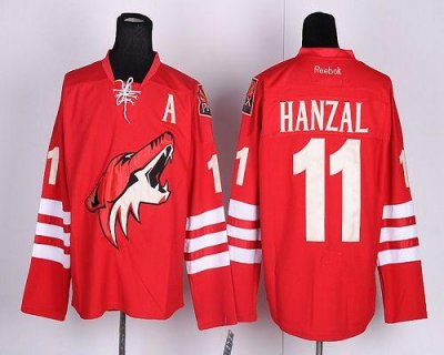 Jerseys Factory Cheap Coyotes #11 Martin Hanzal Red Home Embroid