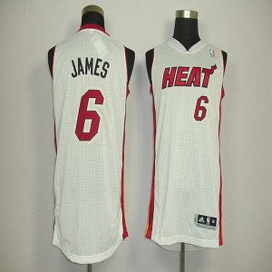 Jerseys Factory Cheap Revolution 30 Heat #6 LeBron James White S