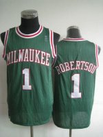 Jerseys Factory Cheap Bucks #1 Oscar Robertson Green Throwback E