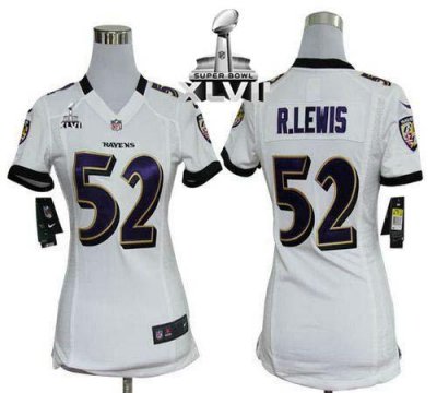 Jerseys Factory Cheap Nike Ravens #52 Ray Lewis White Super Bowl