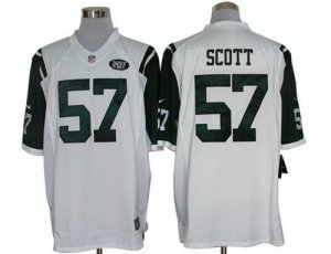 Jerseys Factory Cheap Nike Jets #57 Bart Scott White Men's Embro