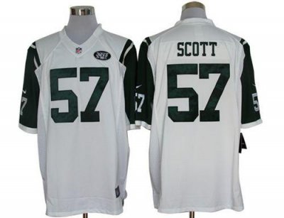 Jerseys Factory Cheap Nike Jets #57 Bart Scott White Men's Embro