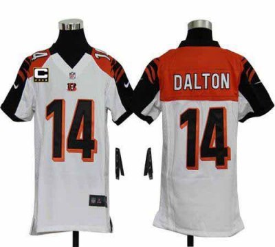 Jerseys Factory Cheap Nike Bengals #14 Andy Dalton White With C