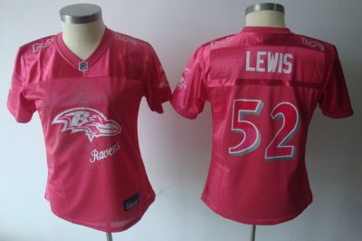 Jerseys Factory Cheap Ravens #52 Ray Lewis Pink 2011 Women's Fem