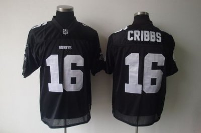 Jerseys Factory Cheap Browns #16 Joshua Cribbs Black Shadow Stit