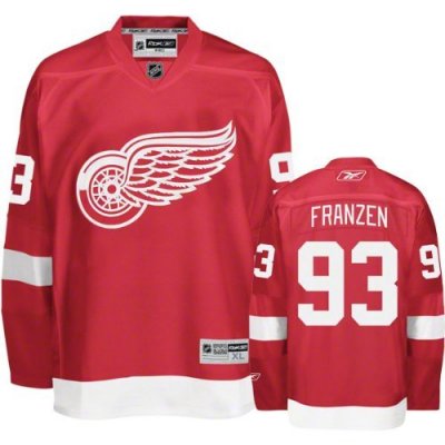 Jerseys Factory Cheap Red Wings #93 Johan Franzen Red Embroidere