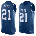 Jerseys Factory Cheap Nike Colts #21 Vontae Davis Royal Blue Tea