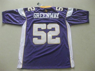 Jerseys Factory Cheap Vikings #52 Chad Greenway Purple Stitched