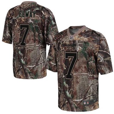 Jerseys Factory Cheap Nike Broncos #7 John Elway Camo Men's Stit