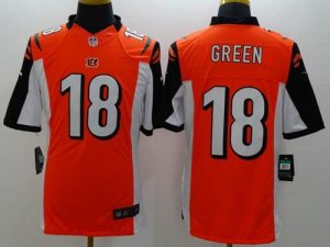 Jerseys Factory Cheap Nike Bengals #18 A.J. Green Orange Alterna
