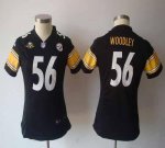 Jerseys Factory Cheap Nike Steelers #56 LaMarr Woodley Black Tea