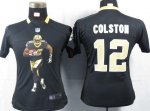 Jerseys Factory Cheap Nike Saints #12 Marques Colston Black Team