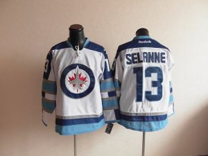 Jerseys Factory Cheap Jets #13 Teemu Selanne White 2011 Style Em