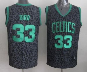 Jerseys Factory Cheap Celtics #33 Larry Bird Black Crazy Light S