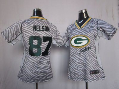 Jerseys Factory Cheap Nike Packers #87 Jordy Nelson Zebra Women'