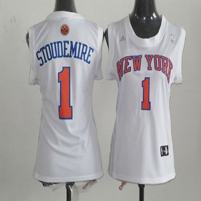 Jerseys Factory Cheap Knicks #1 Amare Stoudemire White Women Fas