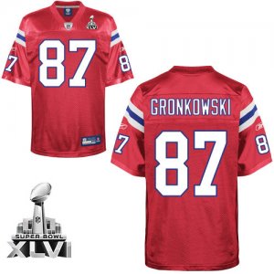Jerseys Factory Cheap Patriots #87 Rob Gronkowski Red Alternate