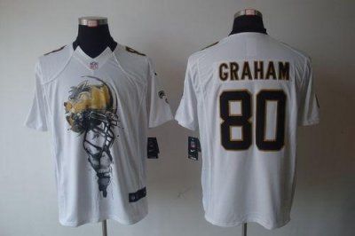 Jerseys Factory Cheap Nike Saints #80 Jimmy Graham White Men's E