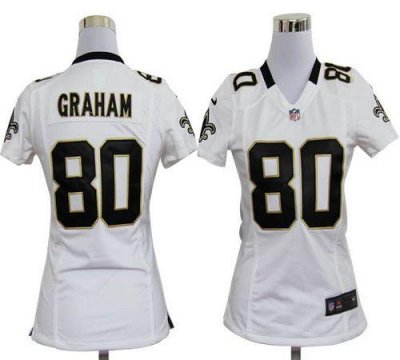 Jerseys Factory Cheap Nike Saints #80 Jimmy Graham White Women's