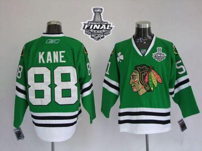Jerseys Factory Cheap Blackhawks #88 Patrick Kane Green With Sta