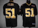 Jerseys Factory Cheap Saints #51 Jonathan Vilma Black With Super