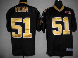 Jerseys Factory Cheap Saints #51 Jonathan Vilma Black With Super