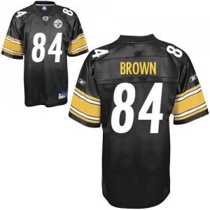 Jerseys Factory Cheap Steelers #84 Antonio Brown Black Stitched