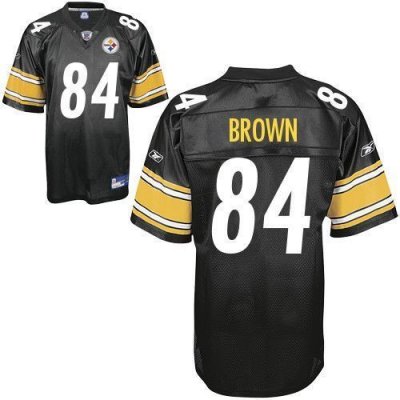 Jerseys Factory Cheap Steelers #84 Antonio Brown Black Stitched