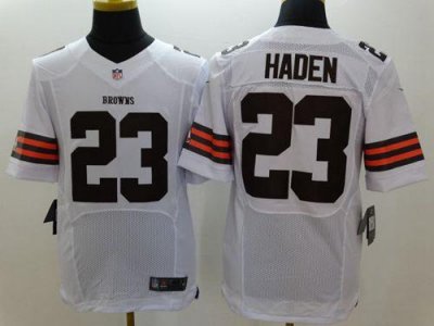 Jerseys Factory Cheap Nike Browns #23 Joe Haden White Men's Stit