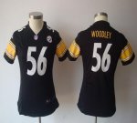 Jerseys Factory Cheap Nike Steelers #56 LaMarr Woodley Black Tea