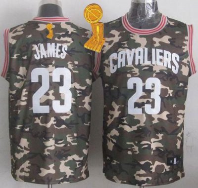 Jerseys Factory Cheap Cavaliers #23 LeBron James Camo Stealth Co