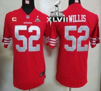 Jerseys Factory Cheap Nike 49ers #52 Patrick Willis Red Team Col