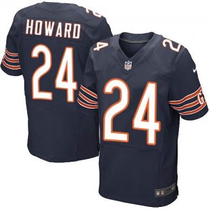 Jerseys Factory Cheap Nike Bears #24 Jordan Howard Navy Blue Tea