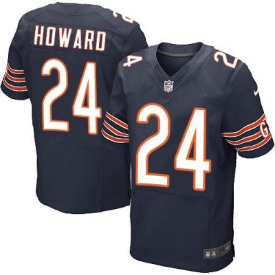 Jerseys Factory Cheap Nike Bears #24 Jordan Howard Navy Blue Tea