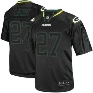 Jerseys Factory Cheap Nike Packers #27 Eddie Lacy Lights Out Bla