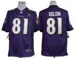 Jerseys Factory Cheap Nike Ravens #81 Anquan Boldin Purple Team