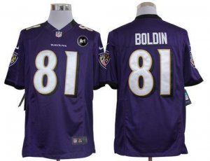 Jerseys Factory Cheap Nike Ravens #81 Anquan Boldin Purple Team