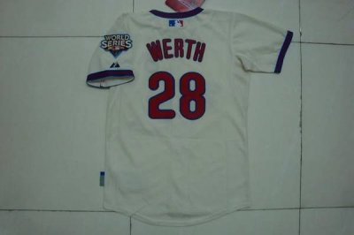 Jerseys Factory Cheap Phillies #28 Jayson Werth Embroidered Crea
