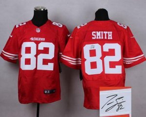 Jerseys Factory Cheap Nike 49ers #82 Torrey Smith Red Team Color
