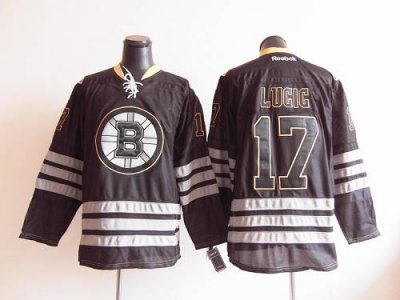 Jerseys Factory Cheap Bruins #17 Milan Lucic Black Ice Embroider