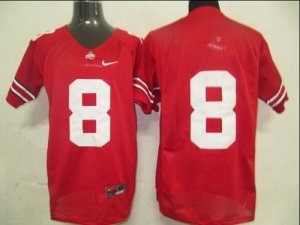 Jerseys Factory Cheap Buckeyes #8 Red Embroidered NCAA Jersey
