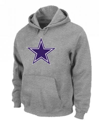 Jerseys Factory Cheap Dallas Cowboys Logo Pullover Hoodie Grey