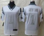 Jerseys Factory Cheap Nike Panthers #1 Cam Newton White Men's St