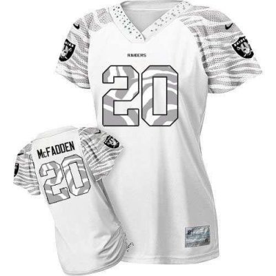 Jerseys Factory Cheap Nike Raiders #20 Darren McFadden White Wom
